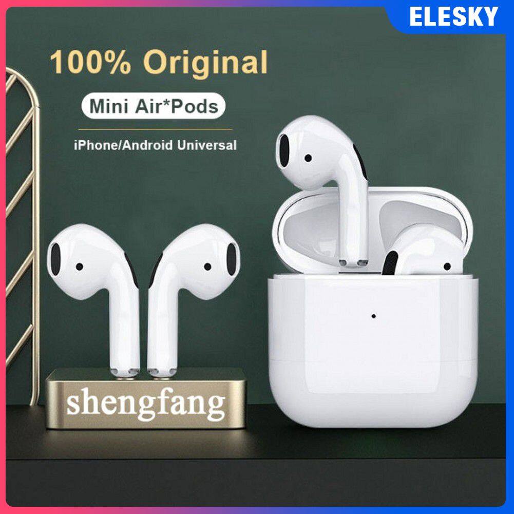 100% Original 4th Gen Mini Bluetooth Earphone Pro 4 TWS Wireless Earphone Sport Gaming Bluetooth Headphones Pro4 Earbuds for IOS Android phone Huawei Realme Oppo Vivo