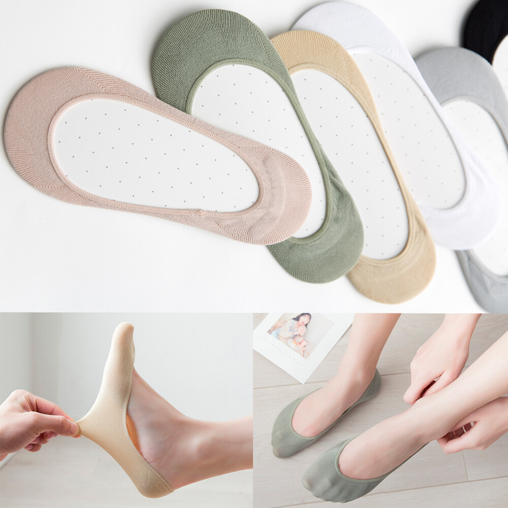 igtx Casual Cotton Women/Men Invisible Low Cut Ultrathin Cotton Boat Non-Slip Loafer No Show Sock