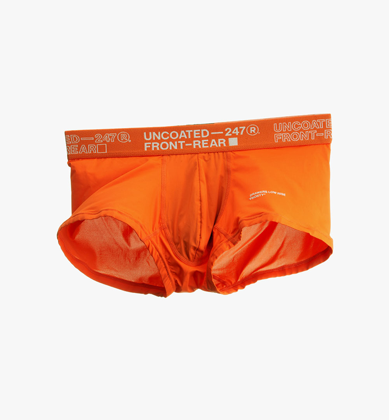 (UNCOATED 247 Store) Drawers Low-Rise Frosty (Orange) Blank Corp
