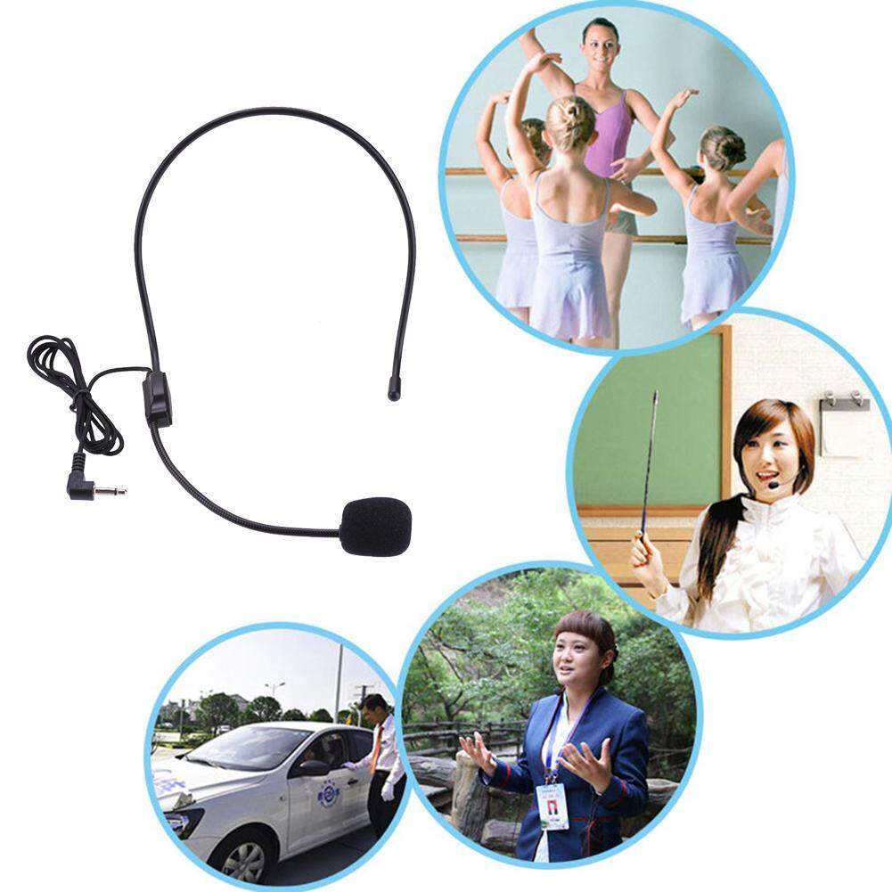 Portable Lightweight Wired 3.5mm Plug Guide Lecture Speech Headset with Mic