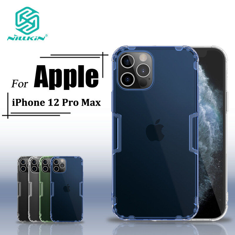 Nillkin Tpu Nipis Ultra Lembut Caing for Iphone 12 / 12 Pro / 12 Mini/12 Pro Max Kes, 0.6Mm Silikon Tpu Pelindung Cover Belakang