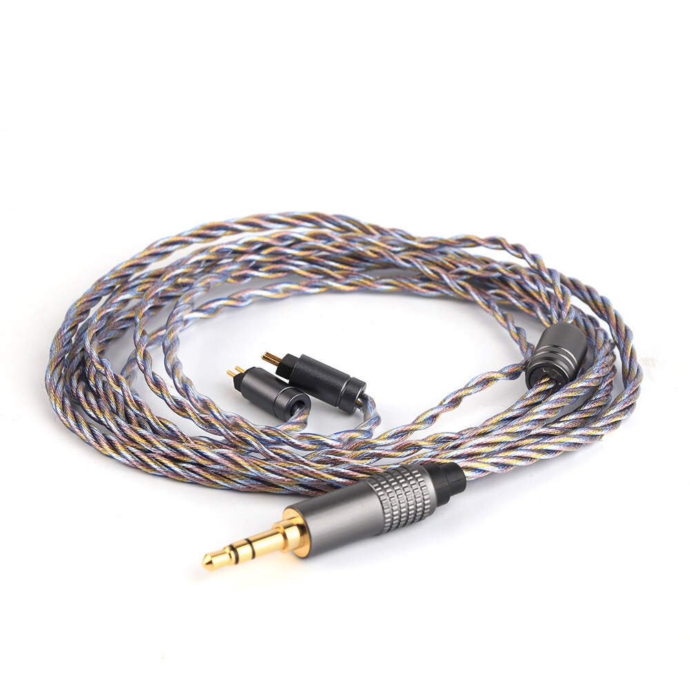 Tripowin Zoe Upgraded Earphone Cable 4-Core Pure Copper Silver-Plated Copper Gold-Plated 24AWG Litz Wire Compatible with In-ear Earphones KZ ZS10 PRO TINHIFI T2 T3 PLUS Tripowin Olina Mele