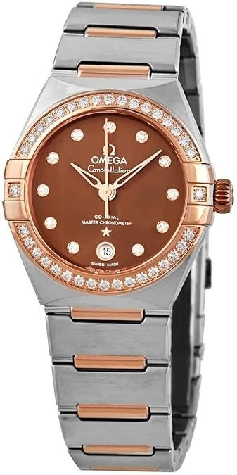 Omega Constellation Automatic Diamond Brown Dial Ladies Watch 131.25.29.20.63.001